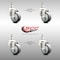 Service Caster 3.5 Inch 316SS Thermoplastic Rubber Swivel 10mm Threaded Stem Caster Set SCC SCC-SS316TS20S3514-TPRB-M1015-4 - alternate 3